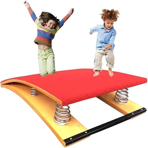 High Jump Spring Board Vaulting Gymnastics Equipment Kids Spring Board Sports Training Equipment Anti-Tear Spring Board Suitable for Use in Schools and Sports Clubs Gymnastics Vault Landing practice a