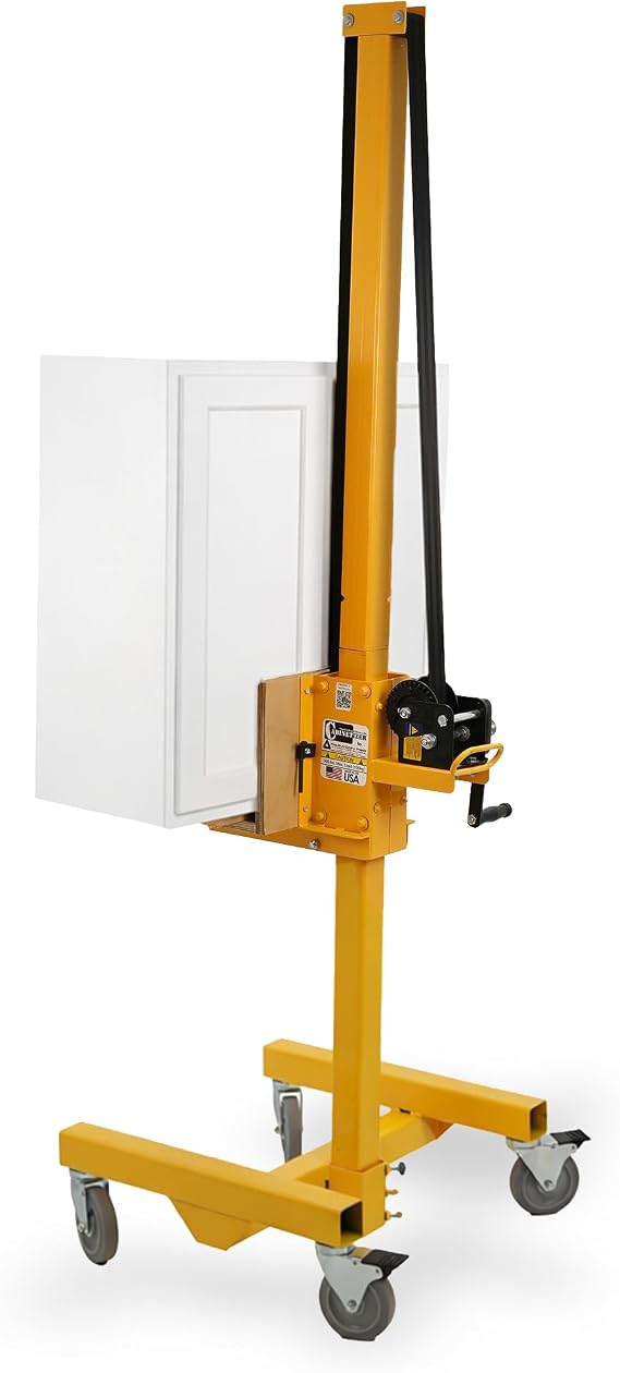 CABINETIZER Cabinet Lift 300 lb, 6 ft Reach (Up to 8 ft with Optional Boom), Install Cabinets Solo for Cabinet Installation Over Base Cabinets or Walls, Made in USA, Model 76