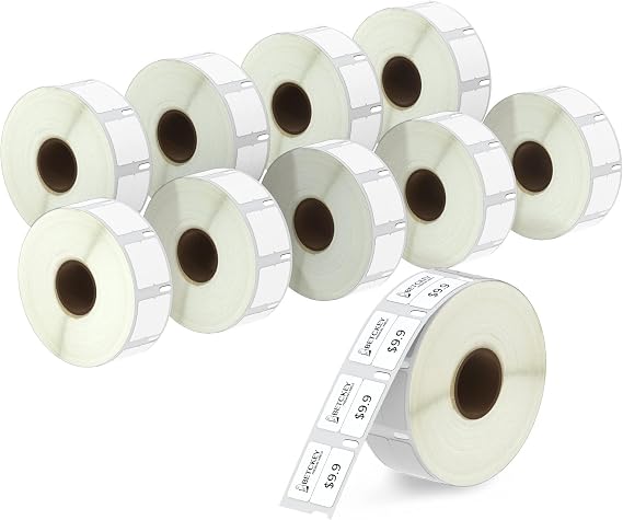 BETCKEY - Compatible DYMO 30333 (1/2" x 1") Extra Small 2-Up Labels - Compatible with DYMO Labelwriter 450, 4XL, NOT FIT 550 & 5XL [10 Rolls/10000 Labels]