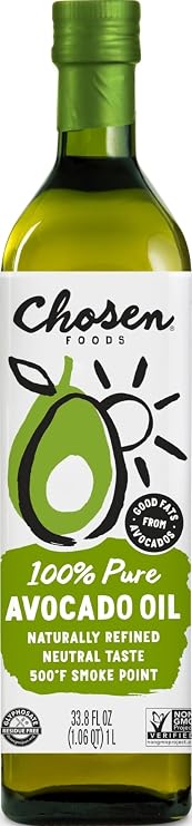 Chosen Foods Refined Avocado Oil for Cooking, 1 Liter (Pack Of 1)
