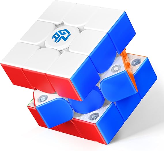 GAN 356 ME, Speed Cube 3x3 Magnetic Puzzle Toy with 48 Magnets GES Pro+ Customized 12 Tension Settings, Ideal for Children Kids Adults, GAN 356 M Upgraded Version, Frosted Version