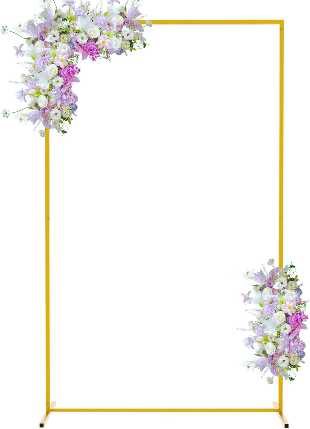 6.6FT x 3.3FT Gold Wedding Arches for Ceremony Rectangular Metal Balloon Arch Stand Kit Garden Floral Square Arch Frame Background for Anniversary Birthday Party Bridal Shower Decoration Home Decor