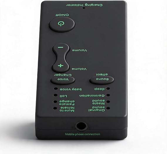 Mini Voice Changer Device Sound Card with 7 Voice Effects for Gaming