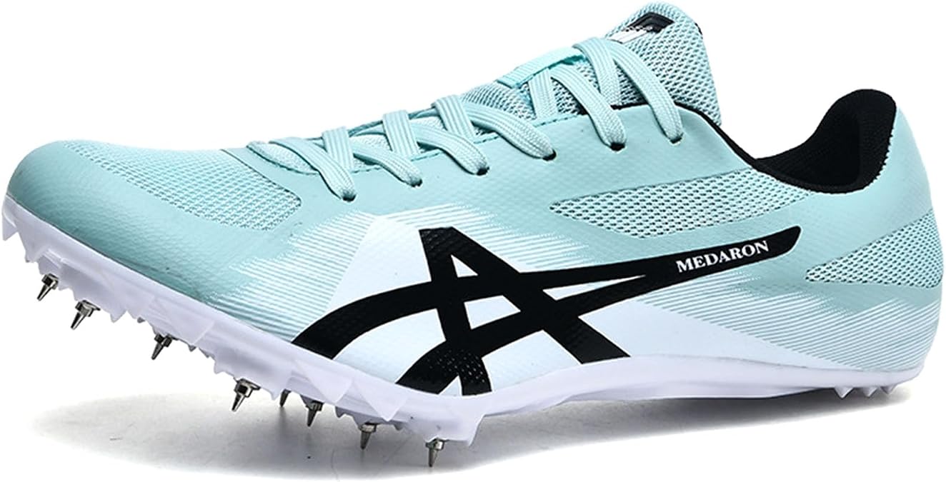 Non-Slip Track and Field Spikes Shoes for Men Women Boys Girls Jumping Sneakers Professional Racing Sprint Sneakers Rubber Athletic