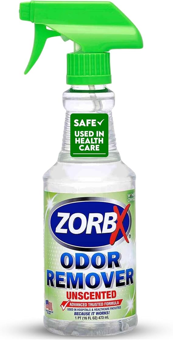 ZORBX Unscented Odor Remover Spray 16 Oz, Hospital-Grade Formula