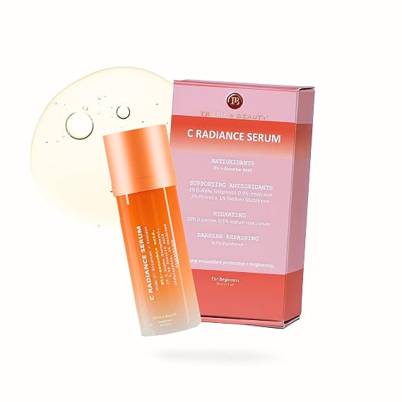 TRUTH & BEAUTY Vitamin C Serum for Face With Hyaluronic and Ferulic Acid, Boost Skin Collagen,Hydrate & Plump Skin, Anti Aging & Wrinkle Facial Serum - 1.01 Fl Oz Advance