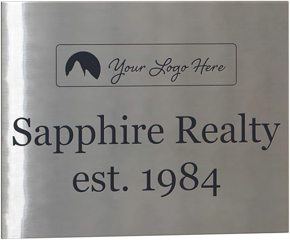 Plaquemaker Custom Laser Engraved Stainless Steel Sign (8" x 10")