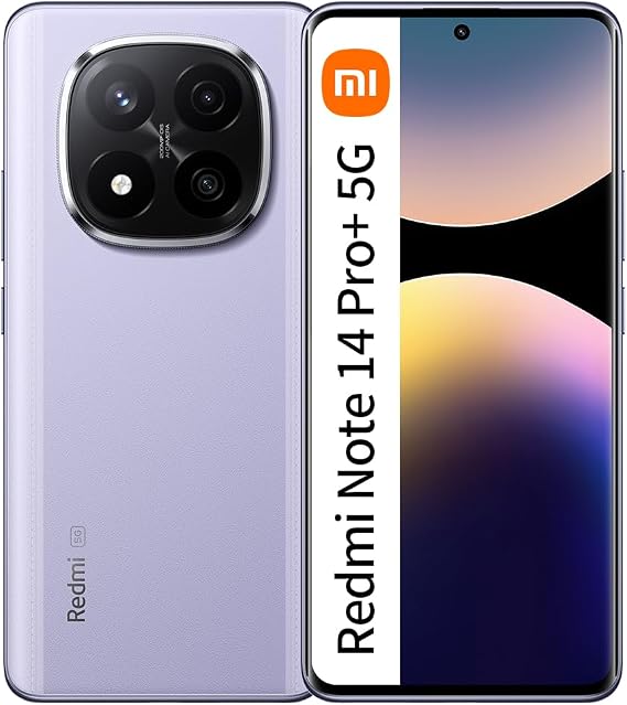 XIAOMI Redmi Note 14 Pro+ 5G 8 GB RAM + 256 GB ROM Smartphone 5110 mAh 667 Zoll 120 W Violett (ohne Ladung)