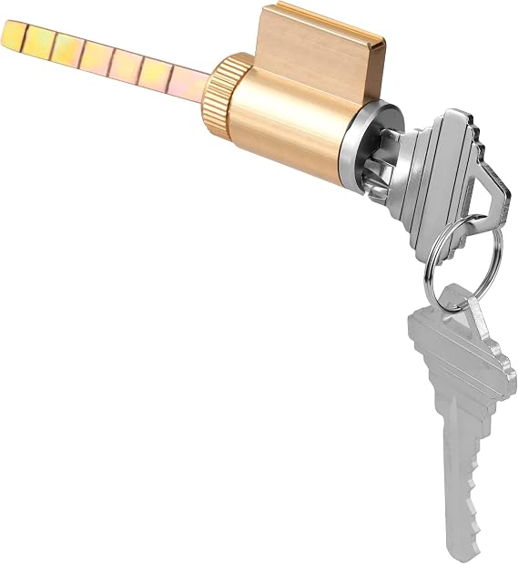 House Guard 1-1/4 Inch Lock Cylinder Replacement, 5 Pin Keyed | 1-1/4" keyed cylinder with breakaway tailpiece for patio & storm doors