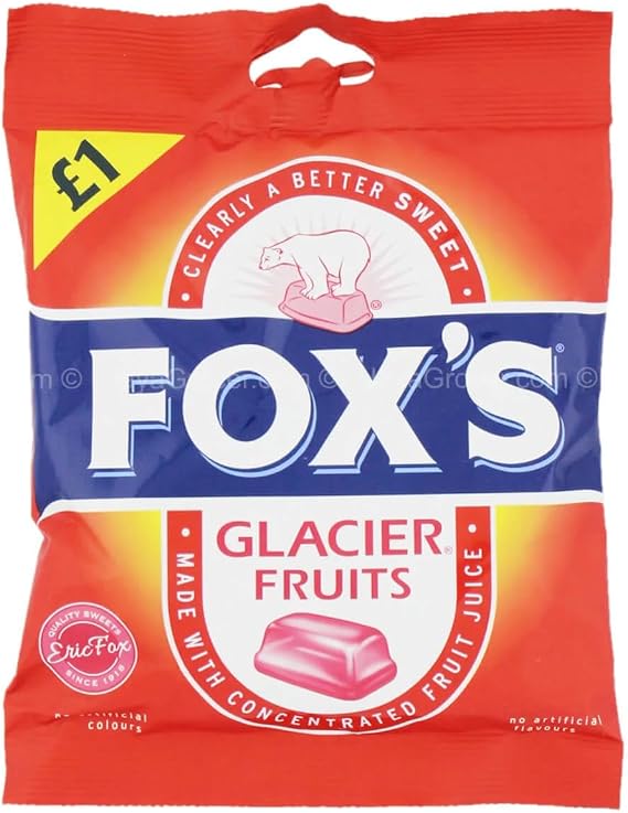 Fox's Glacier Fruits with Conxentrated Fruit Juice - Pack of 12 x 130G