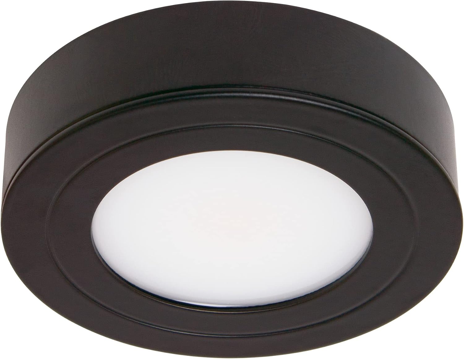 Armacost Lighting PureVue Dimmable LED Undercabinet Puck Light, RGBW, Black 263413