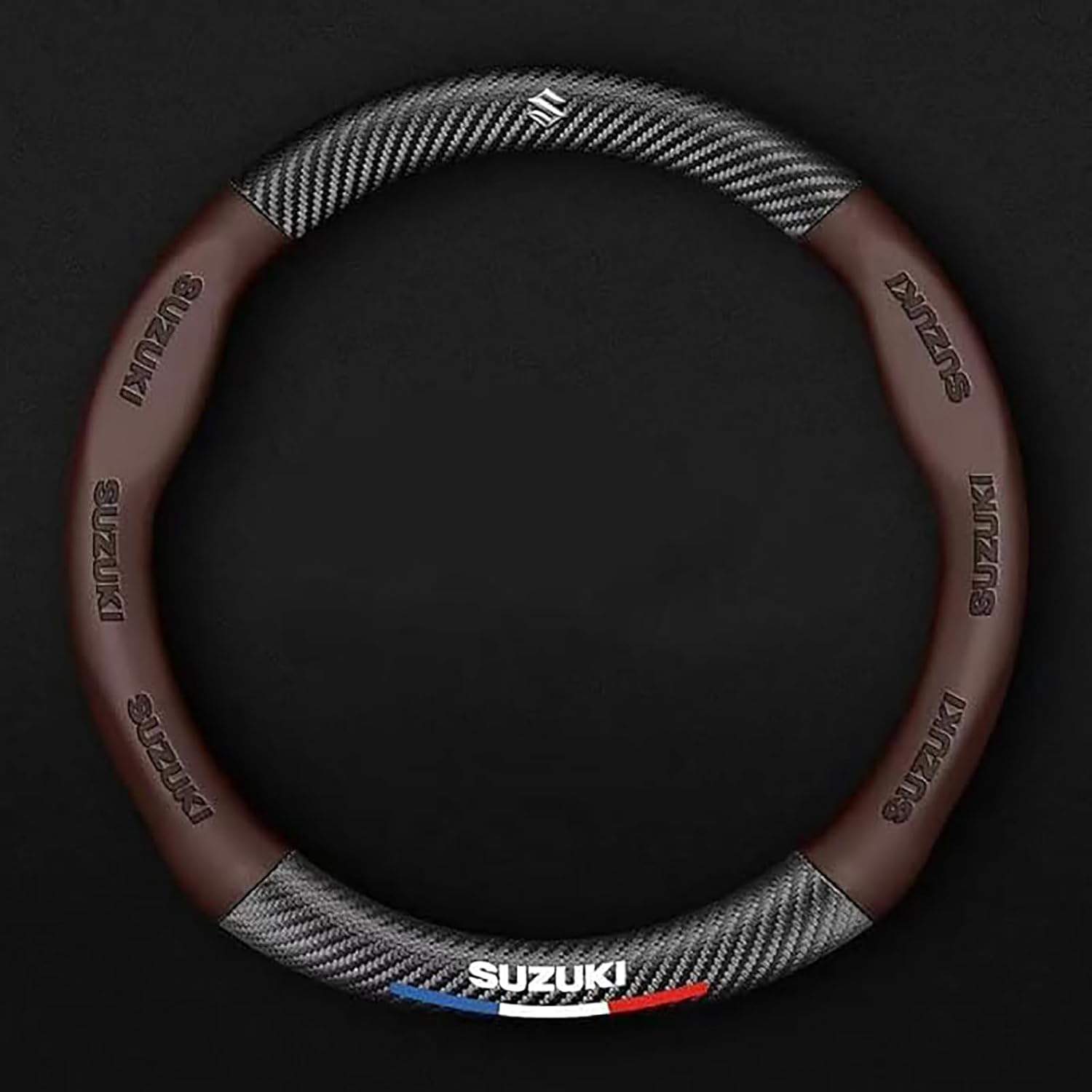 Steering Wheel Cover for Suzuki Ertiga 2018-2023, Non-Slip Wear-Resistant Car Steering Wheel Cover Enhance Driving Comfort Car Steering Wheel Protective Cover,A