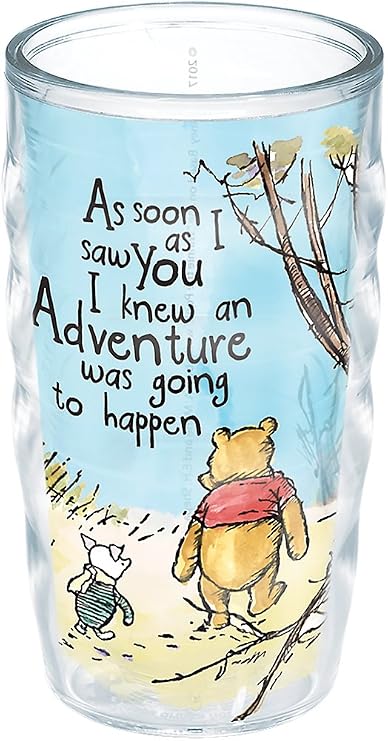 Tervis Made in USA Double Walled Disney - Winnie the Pooh Adventure Insulated Tumbler Cup Keeps Drinks Cold & Hot, 10oz Wavy, Unlidded