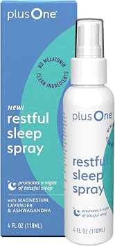 Plus One Blissful Sleep Spray Magnesium, Lavender & Ashwagandha for Relaxation, Calm & Rest Hormone-Free, Fragrance-Free, Menopause-Friendly Aromatherapy Mist