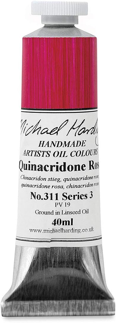Michael Harding Artist Oil Colours, Quinacridone Rose, 40ml Tube, 31140