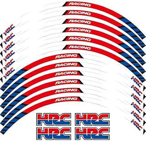 12 X Thick Edge Outer Rim Sticker Stripe Wheel Decals FIT All Honda REPSOL HRC CBR250RR CBR400RR CBR600RR CBR1000RR