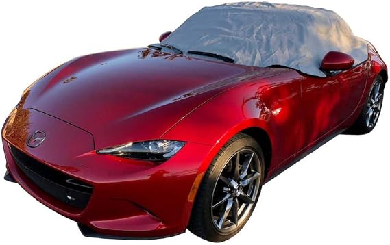 Compatible Soft Top Roof Protector Half Cover for Mazda Miata MX5 Mk4 (ND Model only), Years 2015 Onwards (Grey)