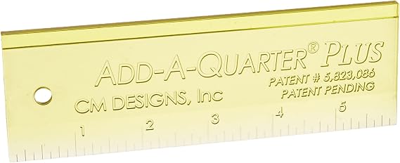 CM Designs Ruler 6" Add-A-Quarter Plus, 6"