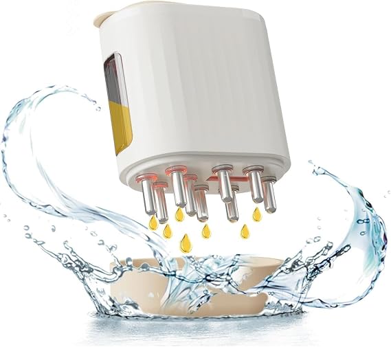 Red Lighted Micro Current Head Massager, Help Accelerate Hair Growth, New Micro Current Technology, Serum and Care Oil Putting Chamber, Blood Circulation Enhancing and Nourishing Hair Massager