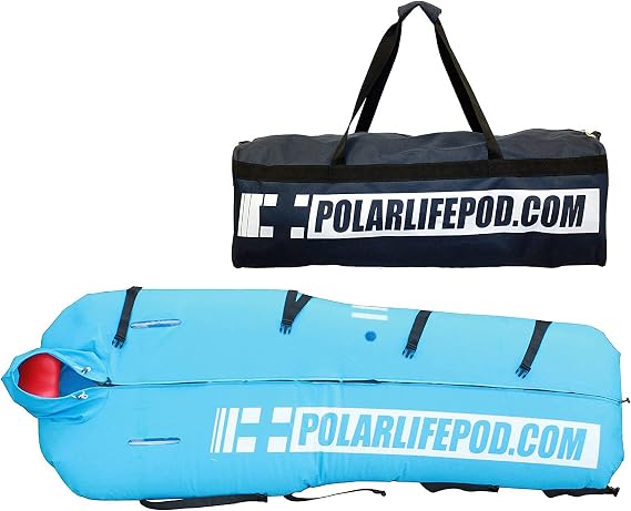 Polar Life Pod portable, collapsible immersion system to facilitate rapid on-site cooling of individuals experiencing exertional heat illness.