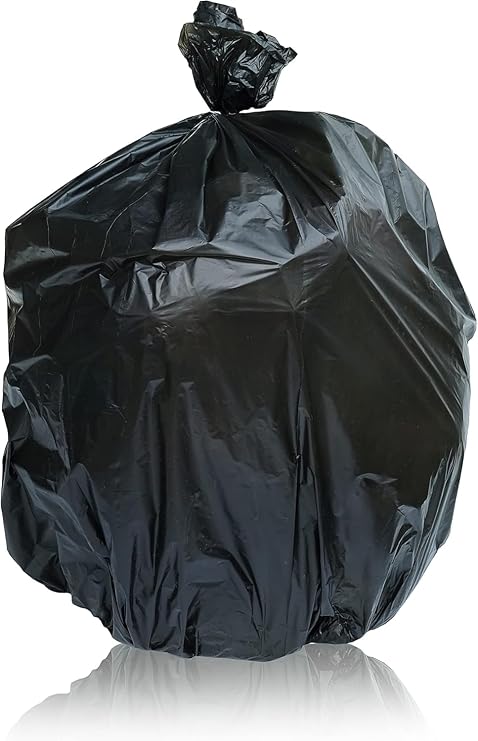 Heavy-Duty Black Refuse Sacks – Thick Rubbish Bags & Bin Liners for Dry & Wet Waste – Durable, Disposable Trash Bags for Pantry, Dustbin, and More (Pack of 1)