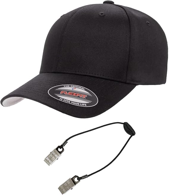 Flexfit 6277 Wooly Combed Stretch Fitted Baseball Cap Bundle w/Cap Catcher