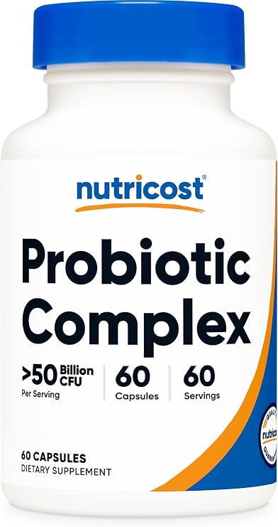 Nutricost Probiotic Complex (50 Billion CFU) 60 Capsules, for Men and Women
