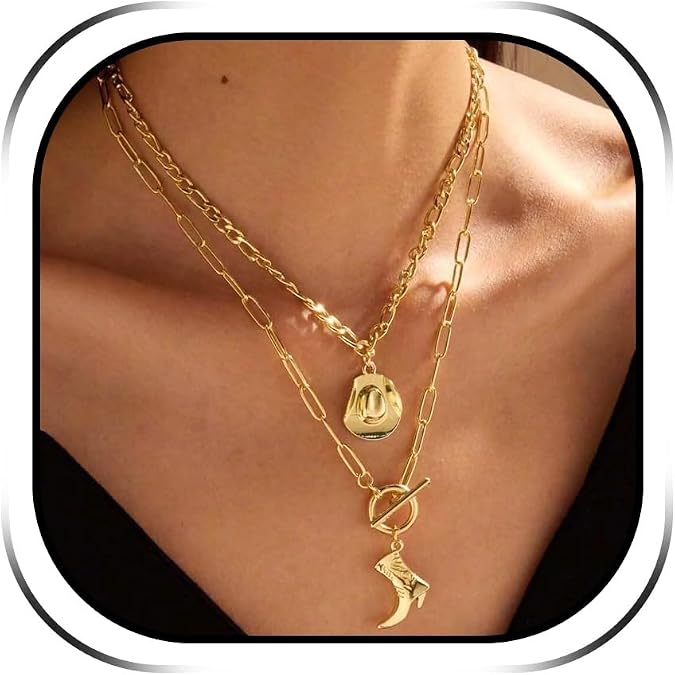 Western Jewelry for Women Cowgirl Necklace Western Outfit Dress Country Concert Outfits for Women Rodeo Outfit Shirts Native American Jewelry Accessories