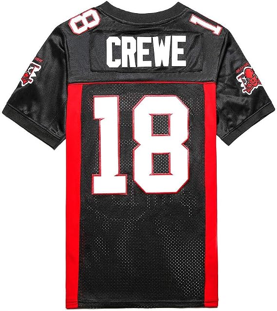 Men's #18 Crewe Football Jersey Black Color Stitched Size S-3XL