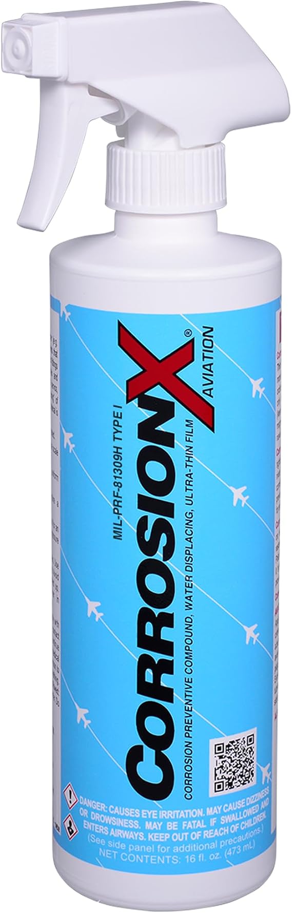 CorrosionX Aviation, Long-Lasting Polar Bonding Anti-Corrosion Aviation-Grade Spray, Displaces Moisture, Instantly Stops Corrosion, Self-Healing Protection for Aircraft & Electronics, 16oz Trigger