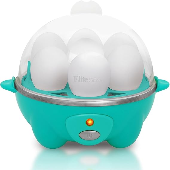 Elite Gourmet 7-Egg Electric Egg Cooker, Poacher/Omelet Maker, BPA-Free