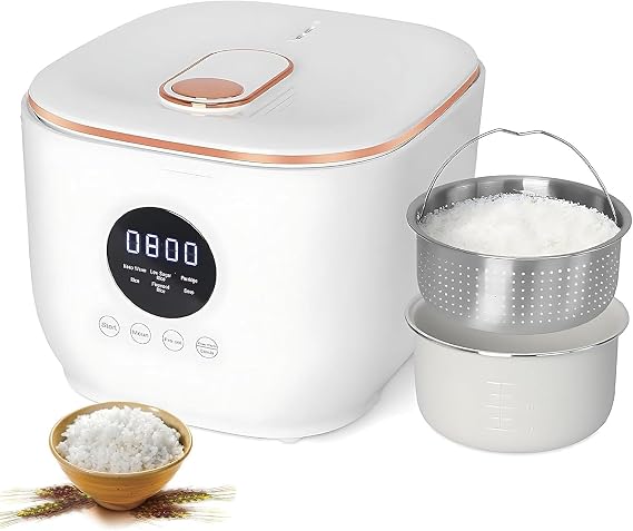 Low Sugar Rice Cooker, 3L Low Carb Steamer,5 Cooking Modes,8hr Keep Warm,24-Hour Smart Appointment,Non-stick Ceramic Glaze Interior,Easy To Clean,for Families with 1-6 People