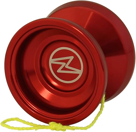 Proteus Professional Responsive Aluminum Yoyo Metal Ball Bearing Yo-Yo for Kids & Adults Long Spin Narrow C Bearing, Extra String Red
