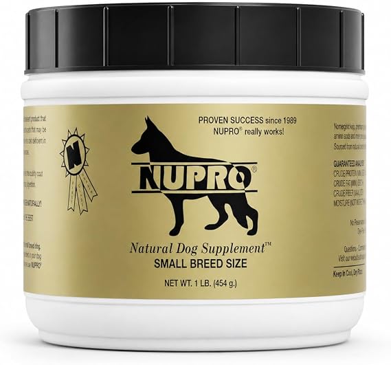 NUPRO Natural Dog Supplement, 1 Pound, Small Breed | All-in-one dog supplement, For all breeds and ages, Supports skin coat digestion and immunity