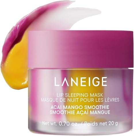 LANEIGE Lip Sleeping Mask, Korean Overnight Lip Mask with Berry Fruit Complex™, Vitamin C & Coconut Oil, Hydrating Lip Treatment for Soft, Smooth Lips, 20g