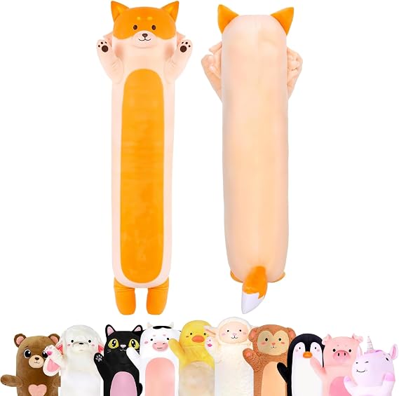 Cuddle Paws Fox Plush Body Pillow for Kids | Long Stuffed Animal Cuddle Pillow | Soft, Cute Hugging Toy | Plushie Gift for Girls & Boys | Long Plush Body Pillow for Sleep & Comfort | Small, 23 Inches