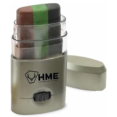 HME 3 Color Camo Face Paint Mess-Free Application Stick - Long-Lasting Easy-to-Use Concealment Makeup for Hunting