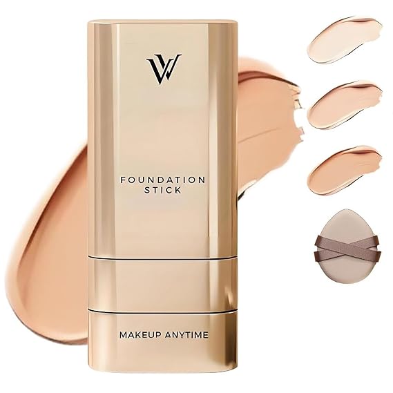 Korean Foundation Stick, Multi-use Double Head Foundations Make up Sticks, Longwear Natural Finish, Waterproof, Sweat-Proof for All Skin Types (#3 Warm Skin Color)