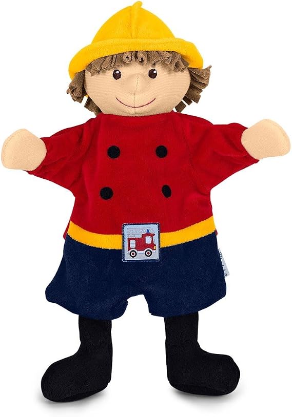 Sterntaler Hand Puppet Fireman, 30 x 27 x 10 cm, Red/Blue