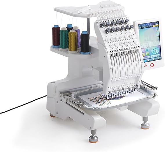 Computerized Sewing Machine, Household Fully Automatic Embroidery Machine with Color Touch Screen, Supports a Variety of Patterns and Colors, Number of Patterns in Memory: 500