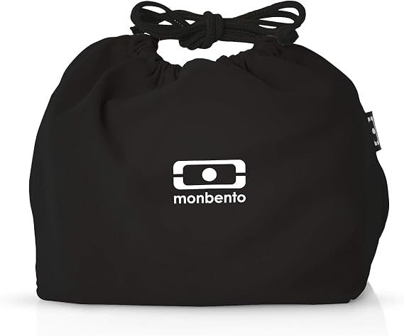 monbento - Lunch Bag MB Pochette M Onyx - Polyester Lunch Tote - For Work Lunch Packing - Can Contain a Bento Box MB Original or MB Tresor - Black