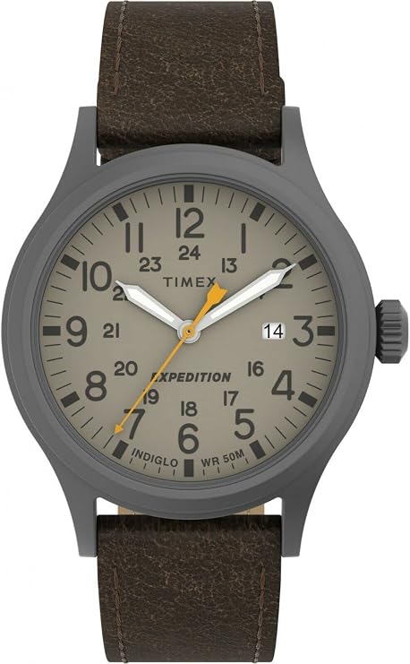 Timex Men's Expedition Scout 40mm Watch, brown/grey, Strap