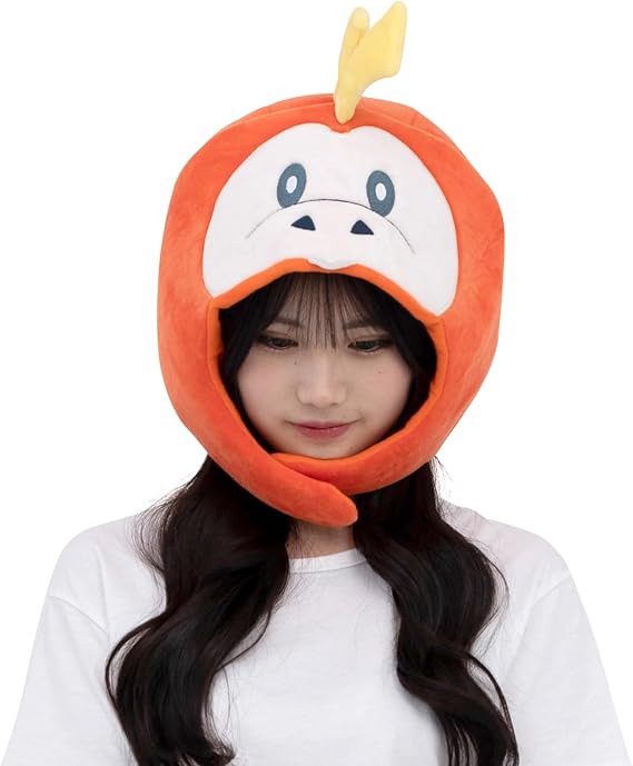 SAZAC Premium Pokemon Fuecoco Kigurumi Hat - Beanie for Adults, Perfect for Halloween & Cosplay, Cozy & Warm with Strap - Luxurious Anime Cap