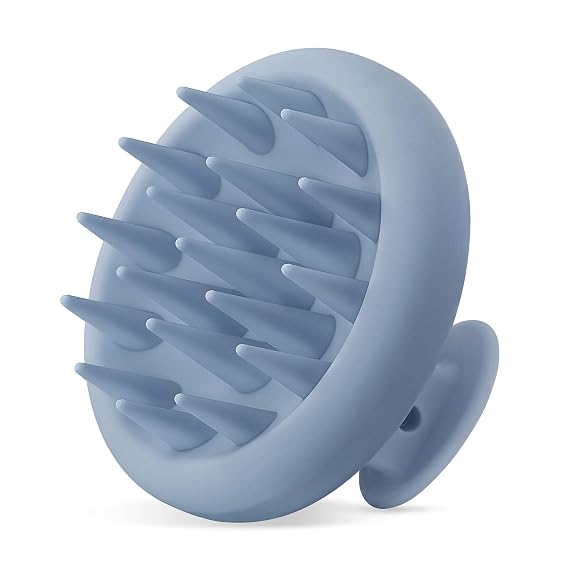 HEETA Silicone Scalp Massager Hair Scrubber Shampoo Brush for Hair Growth | Scalp Stimulator Soft Bristles for Wet Dry Use, Head Massager Dandruff Removal, Shampoo Brush Exfoliating for All Hair Type