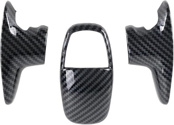 Easy Installation Carbon Fiber Gear Shifter Knob Covers Trim for Vehicle Interior Accessories 3pcs/Set Car Interior Trim