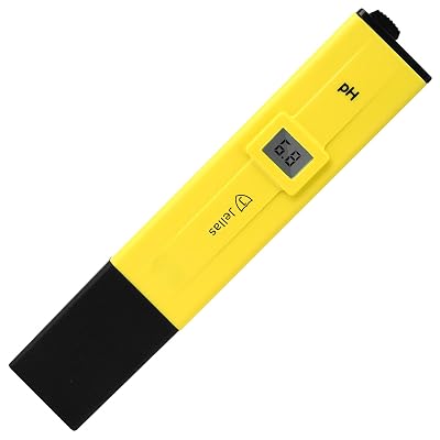 Jellas Pocket Size pH Meter Digital Water Quality Tester for Household Drinking Water, Swimming Pools, Aquariums, Hydroponics, pH Measurement for 0-14.0 pH, 0.1 Accuracy, 0.1 Resolution.Yellow