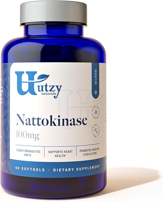 Nattokinase Supplement | 2,000 FU from Japanese Natto | Bioavailable Liquid Softgel for Max Absorption & Easy to Swallow | for Heart and Circulatory Support | 60 Non-GMO Softgels