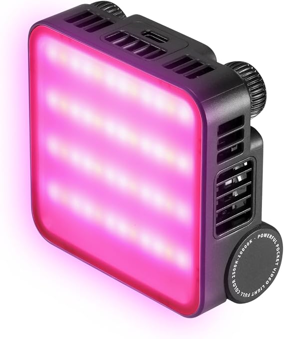 ZHIYUN CINEPEER CM15 15W RGB Video Light Selfie Light 360 Full Color Camera Light with Cold Shoe 2600mAh CRI 94+ 2500k~10000k Rechargeable Portable Outdoor Photography Lighting Fill Handheld Light