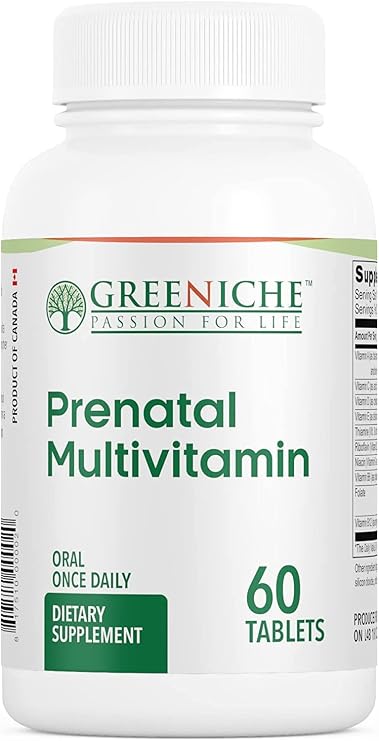 Greeniche Halal Prenatal Multivitamin, 60 Tabs, Prenatal Vitamin for Pregnant Women with 1700mcg Folate, 22 Minerals, Support Immune System, Mother & Baby, 2 Months Supply, 1000 mcg Folic Acid, Biotin