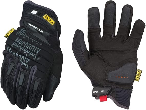 Mechanix Wear Size 12 Black And Gray M-Pact 2 Synthetic Leather And TrekDry Full Finger Anti-Vibration Gloves With Hook And Loop Cuff, XX-Large (MP2-05-012)